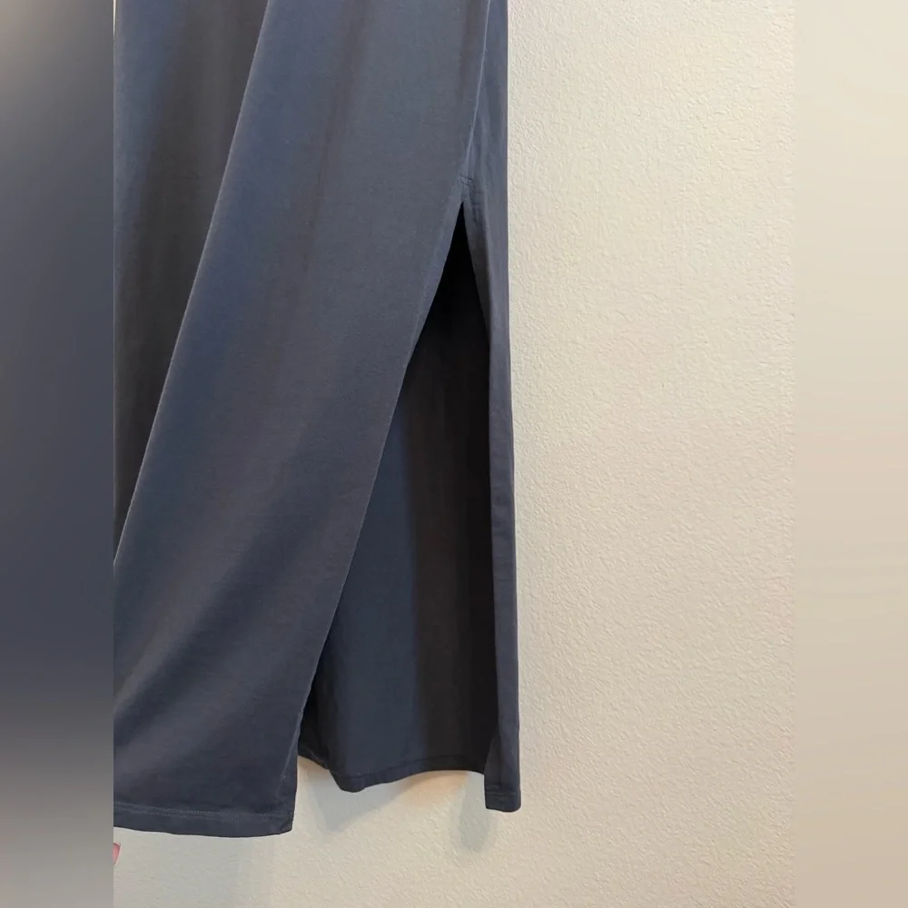 Abercrombie & Fitch Gray 100% Cotton Minimalist Short Sleeve Maxi Shirt Dress SP
